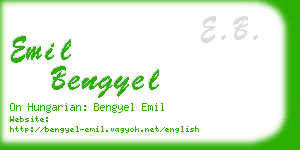 emil bengyel business card